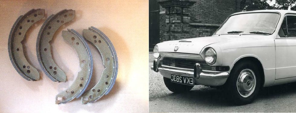 REAR BRAKE SHOES SET (Triumph 1300FWD Saloon) (1965- 70) 
