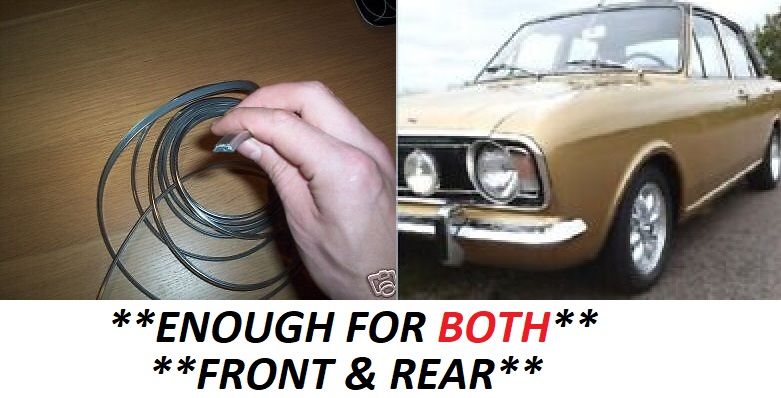 FRONT & REAR WINDSCREEN TRIM INSERTS (Ford Cortina Mk2) (1966- 70) 