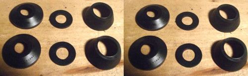 REAR BRAKE CALIPER REPAIR SEALS KITS x2 (MGA Twin Cam) (1958- 62)