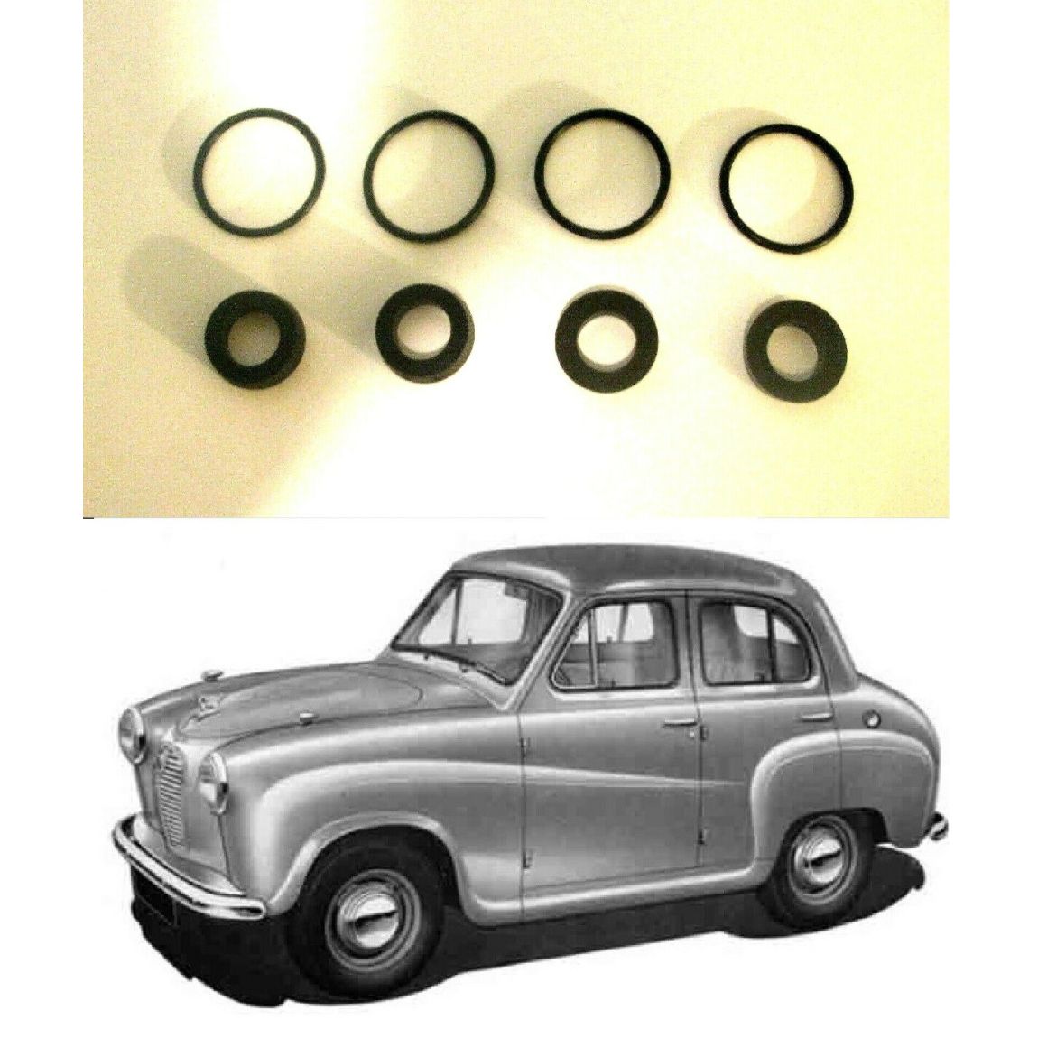 FRONT BRAKE WHEEL CYLINDER REPAIR SEALS KITS x4 (Austin A30 & A35) (1953- 68)