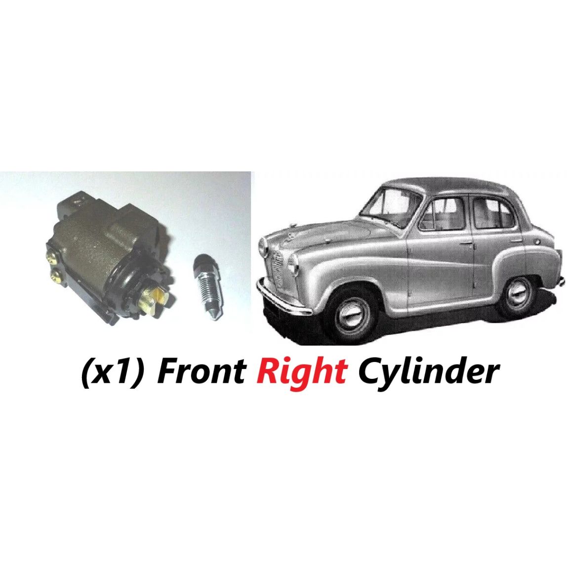 FRONT BRAKE WHEEL CYLINDER x1 (Austin A30 & A35) (** RIGHT SIDE **) (1953- 68) 