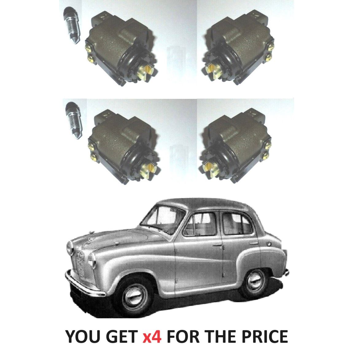 FRONT BRAKE WHEEL CYLINDERS x4 (Austin A30 & A35) (1953- 68) 
