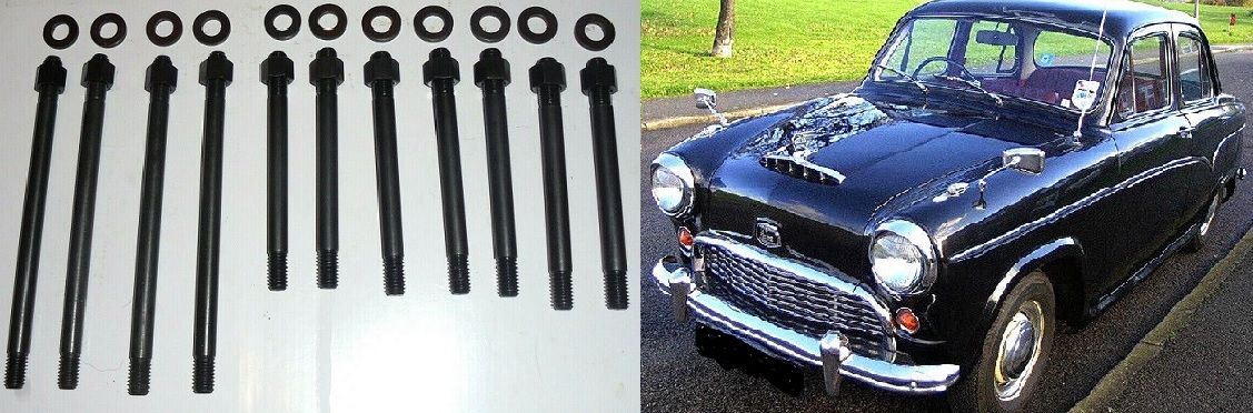 HEAD BOLTS SET x11 (Austin A40 Cambridge 1200cc) (** From 1954- 56 **)  
