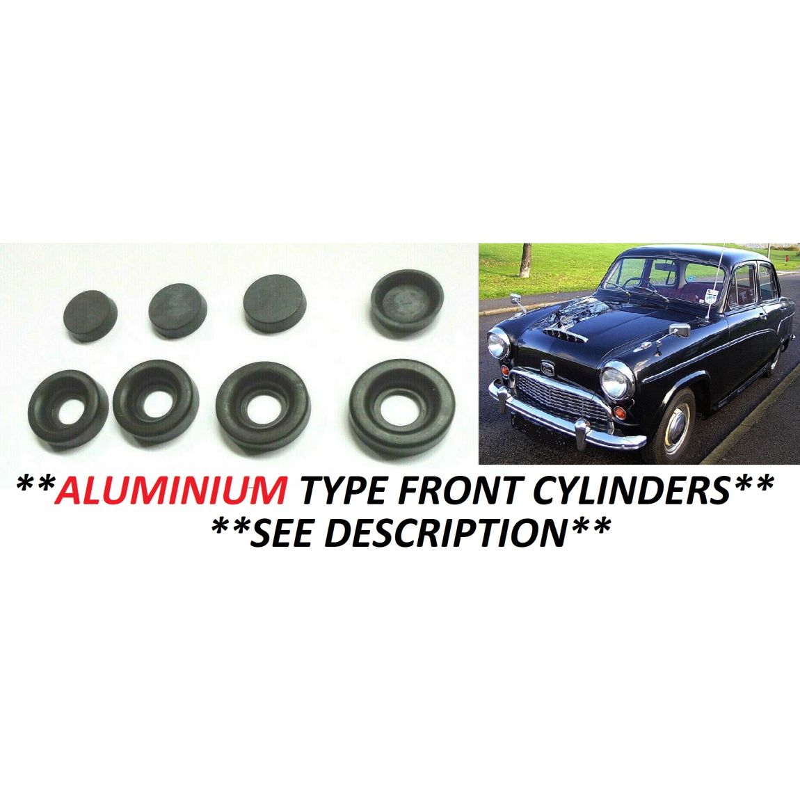 FRONT BRAKE WHEEL CYLINDER REPAIR SEALS KITS x4 (Austin A40 Cambridge) (1954- 56 Only) 