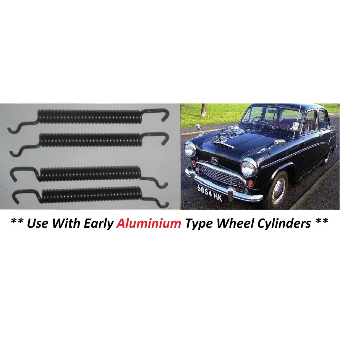 FRONT BRAKE SHOE SPRINGS x4 (Austin A40 Cambridge) (**1954- 56 Only**)  