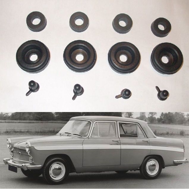 FRONT BRAKE WHEEL CYLINDER REPAIR SEALS KITS x4 (Austin A60 Cambridge) (1961- 71)