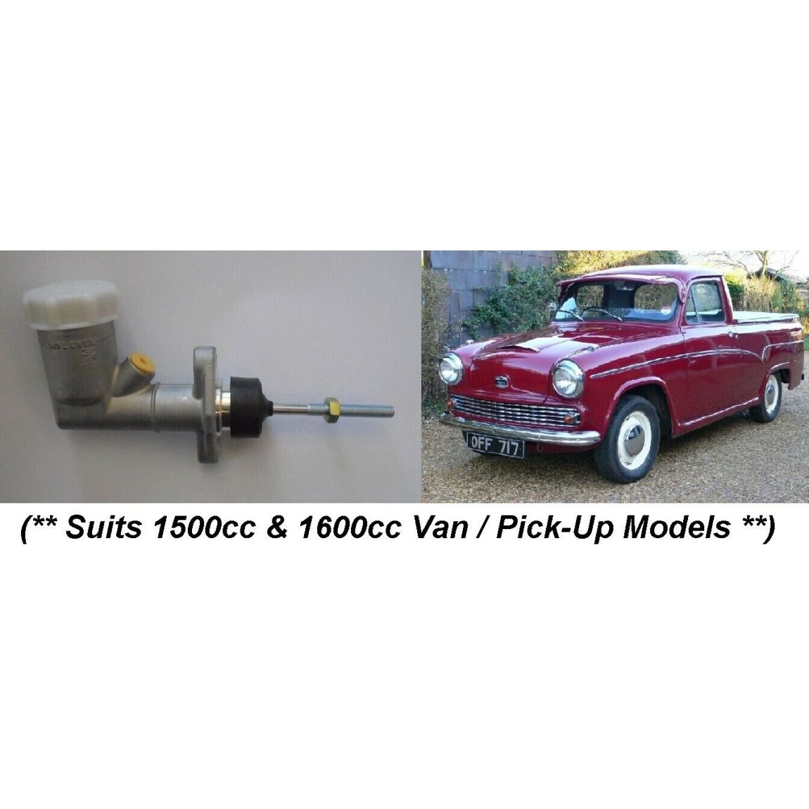 BRAKE MASTER CYLINDER x1 (Austin A55 A60 Van & Pickup) (1500cc & 1600cc) (1957- 73) 