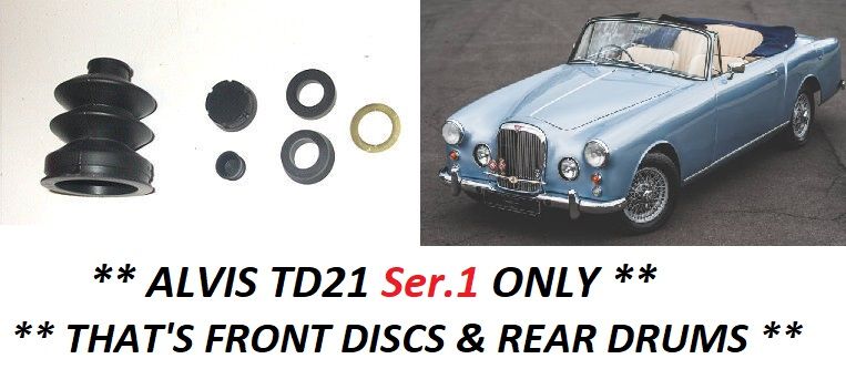 BRAKE MASTER CYLINDER REPAIR SEALS KIT (Alvis TD21) {Ser 1} (1958- Apr 62 Only)  