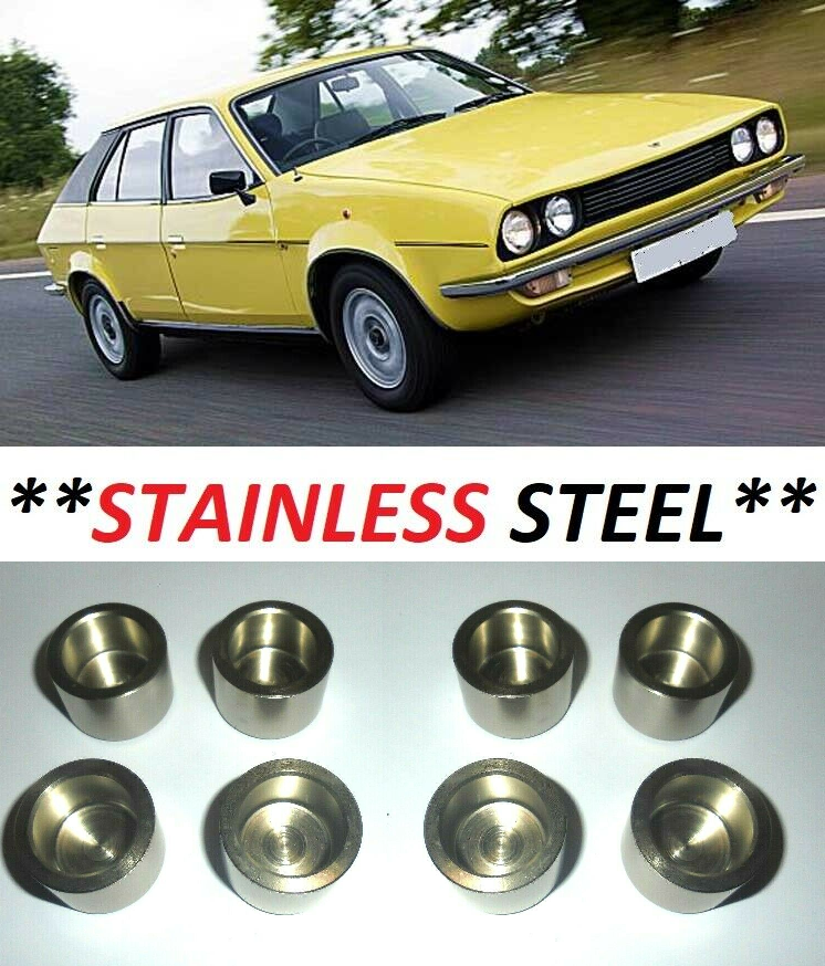 FRONT BRAKE CALIPER PISTONS x8 (** STAINLESS STEEL **) (Austin Princess / Ambassador) (1975- 84) 