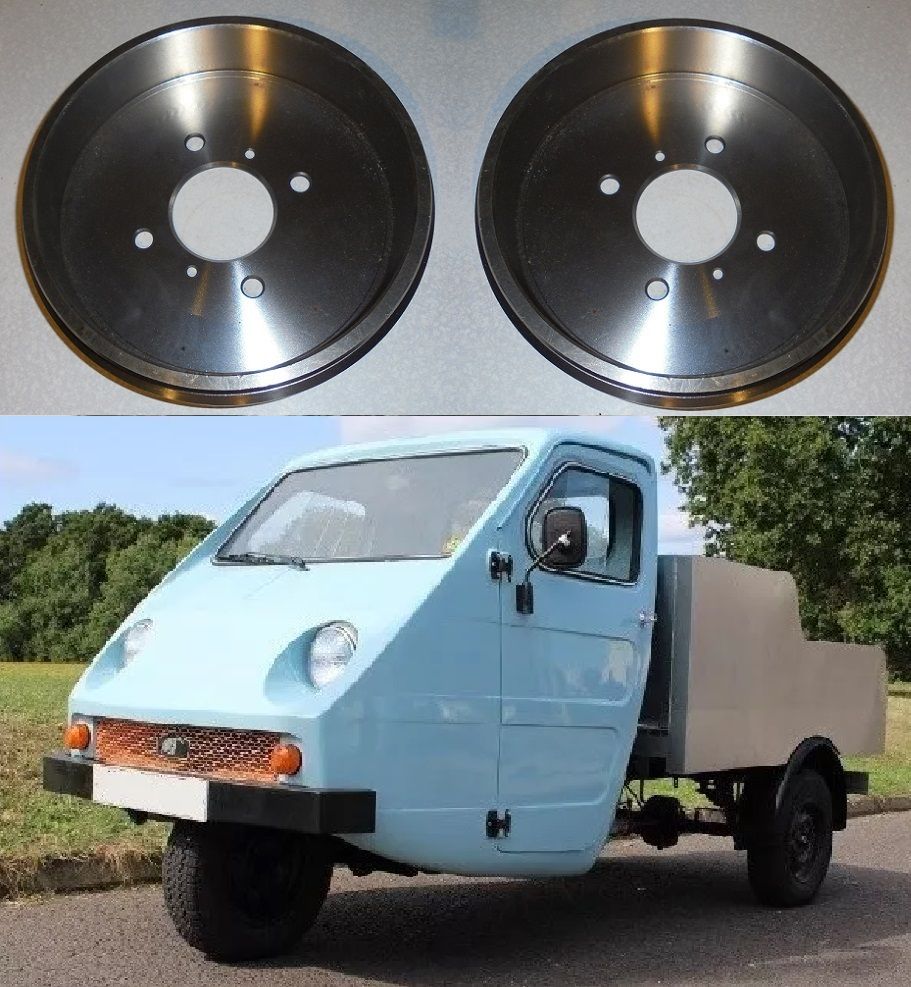 *** BRAKE DRUMS REAR x2 (Reliant Ant TW9) (700cc, 750cc & 850cc) (1967- 87) 