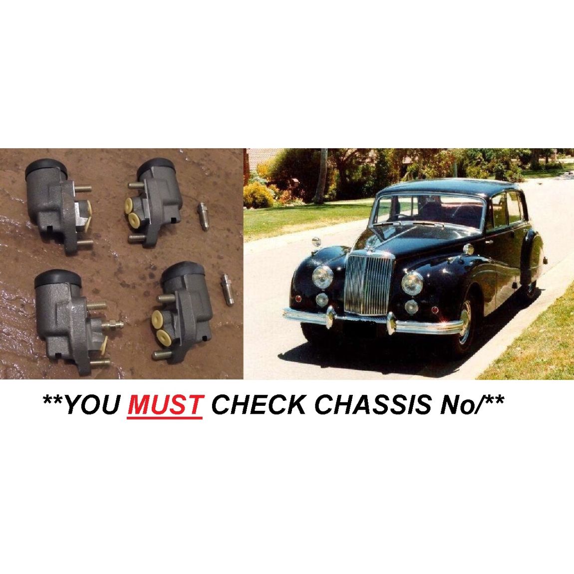 FRONT BRAKE WHEEL CYLINDERS x4 (Armstrong Siddeley Sapphire 3.4) (** 1952- 54 Only **) 