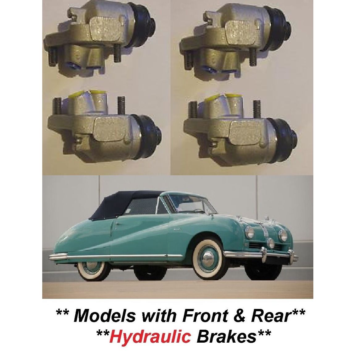 FRONT BRAKE WHEEL CYLINDERS x4 (Austin A90 Atlantic) (** From 1951- 54 **)
