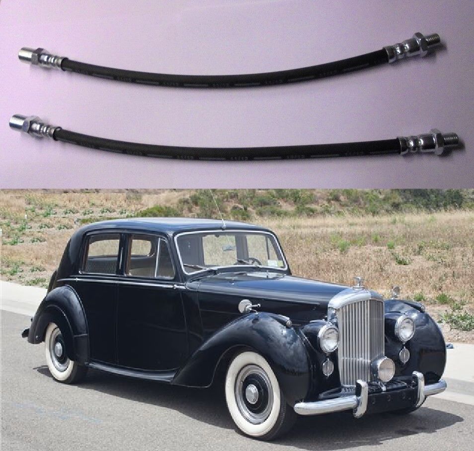 FRONT BRAKE HOSES x2 (Bentley Mk6 & R Type) (1946- 55)
