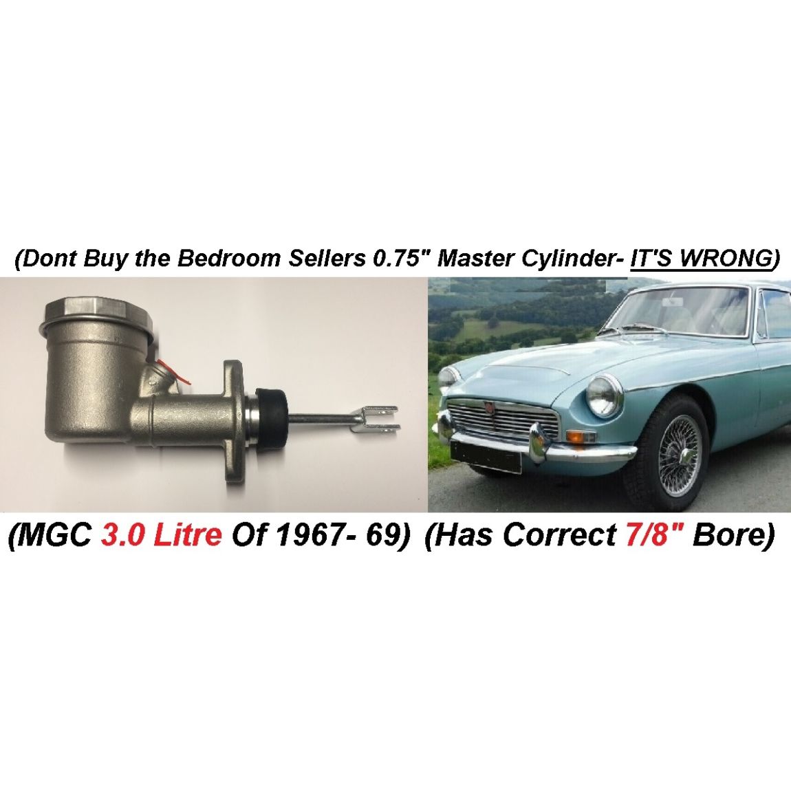 BRAKE MASTER CYLINDER (MGC) (3.0 Litre) (1967- 69) 