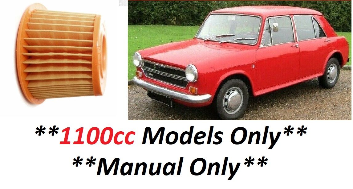 AIR FILTER (Austin Morris 1100 Saloon) (1098cc) (**Manual Only**) (1962- 71) 