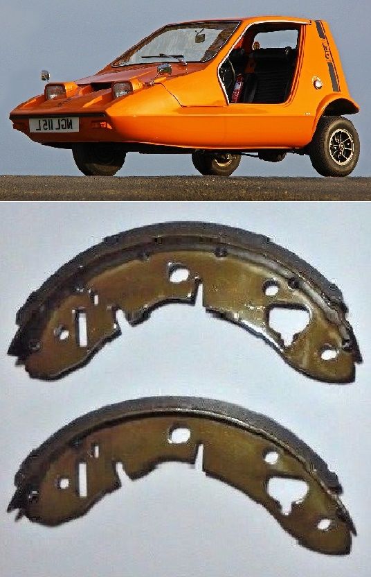 FRONT BRAKE SHOES SET x2 (Bond Bug) (1970- 74)
