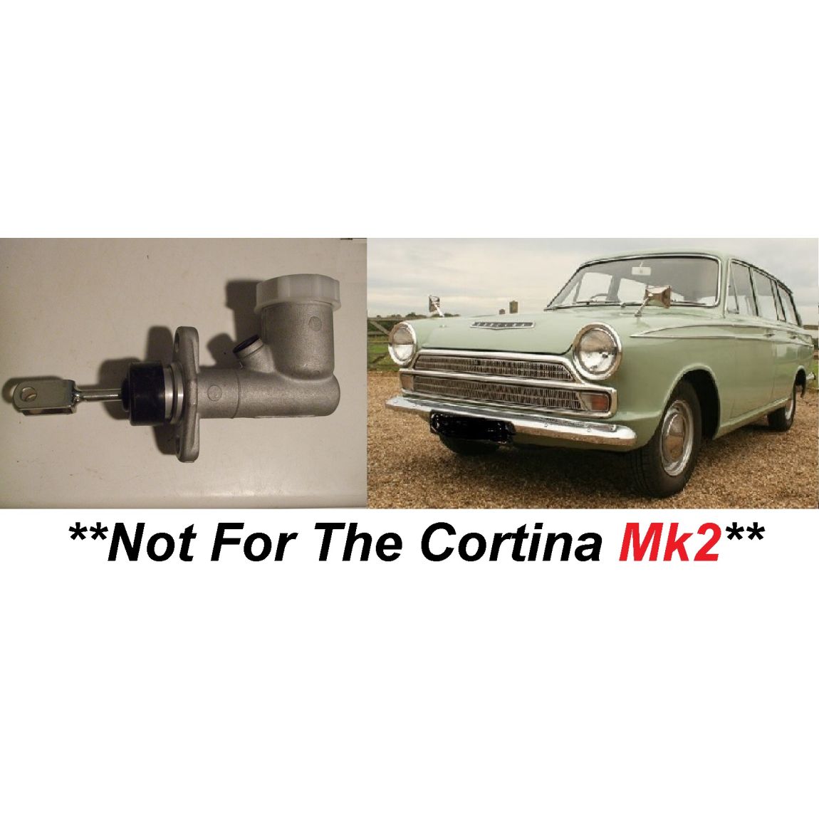 CLUTCH MASTER CYLINDER x1 (Ford Cortina Mk1) (1200, 1500, 1500GT & Lotus) (1962- 66)