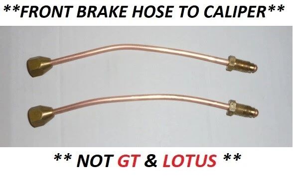 FRONT BRAKE COPPER PIPES x2 (Ford Cortina Mk1) (1200 & 1500) (1964- 66) 