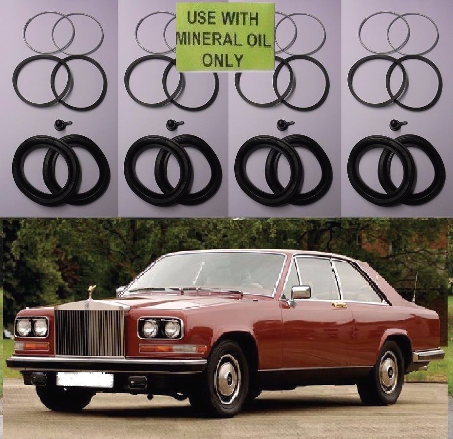 FRONT BRAKE CALIPER REPAIR SEALS KITS x2 (Rolls Royce Camargue) (** From 1979- 86 **)