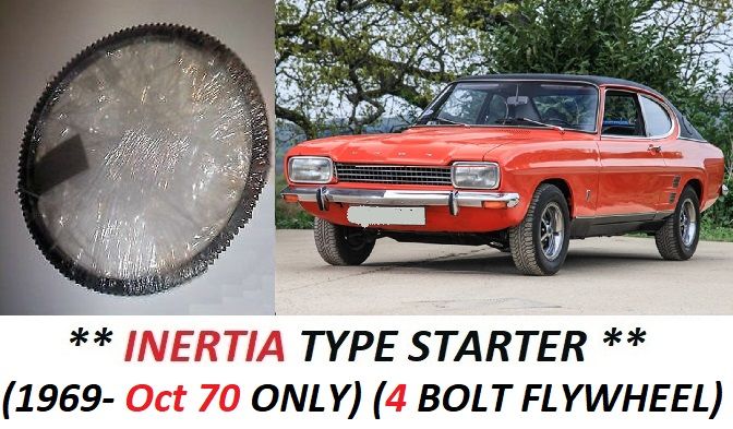STARTER RING GEAR (Ford Capri Mk1) (1300, 1600 & 1600GT) (1968- Oct 70 Only) 