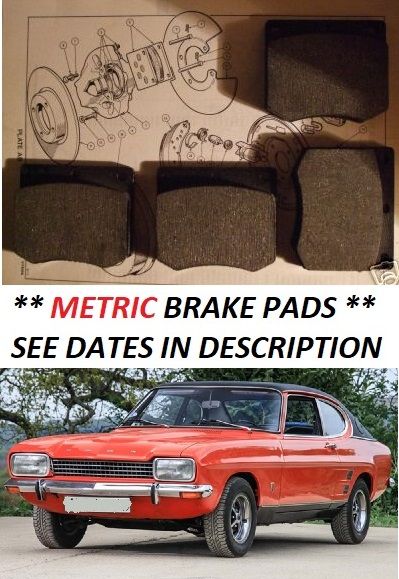 FRONT BRAKE PADS SET (Ford Capri) (Mk1, Mk2 & Mk3) (**From Oct 70- 87**) 