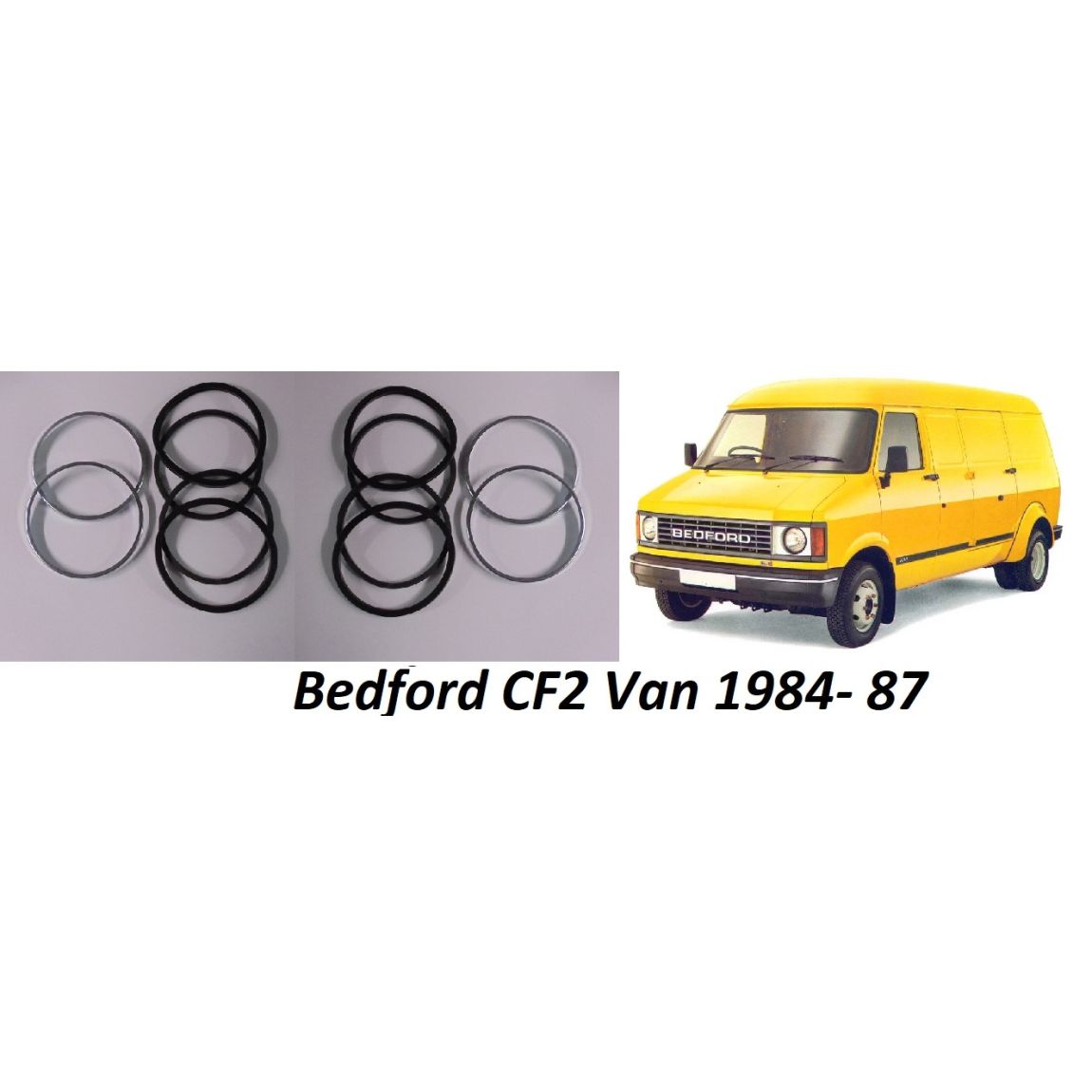 FRONT BRAKE CALIPER REPAIR SEALS KIT x2 (Bedford CF2 Van) (1984- 87) 