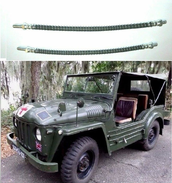 REAR BRAKE HOSES x2 (Austin Champ) (1952- 56) 