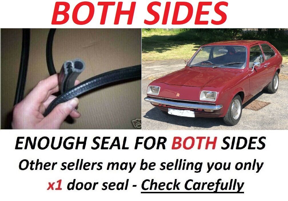 DOOR RUBBER SEALS x2 (Vauxhall Chevette) (1975- 81)