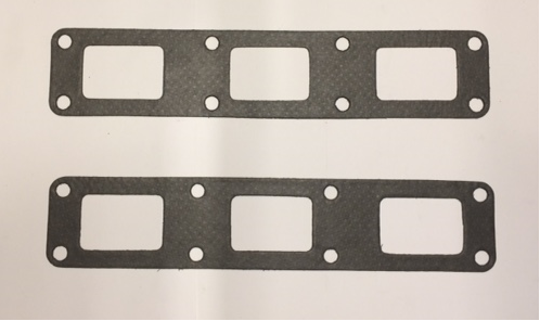 EXHAUST MANIFOLD GASKETS x2 (Jaguar E Type) (Ser.1&2) (3.8 &4.2 Litre) (1961- 71) 