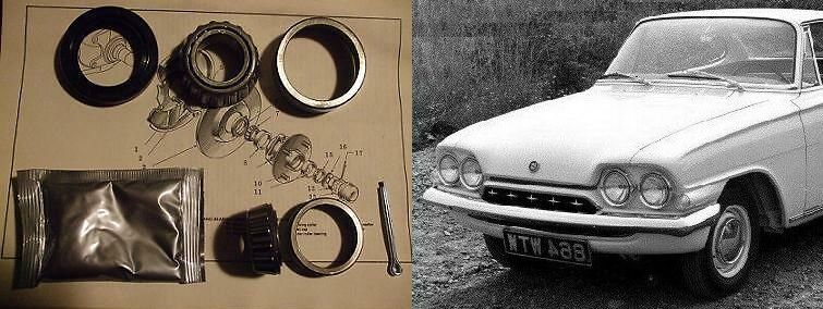 FRONT WHEEL HUB BEARING KIT x1 (Ford Capri Consul Classic) (109e & 116e) (1961- 64)