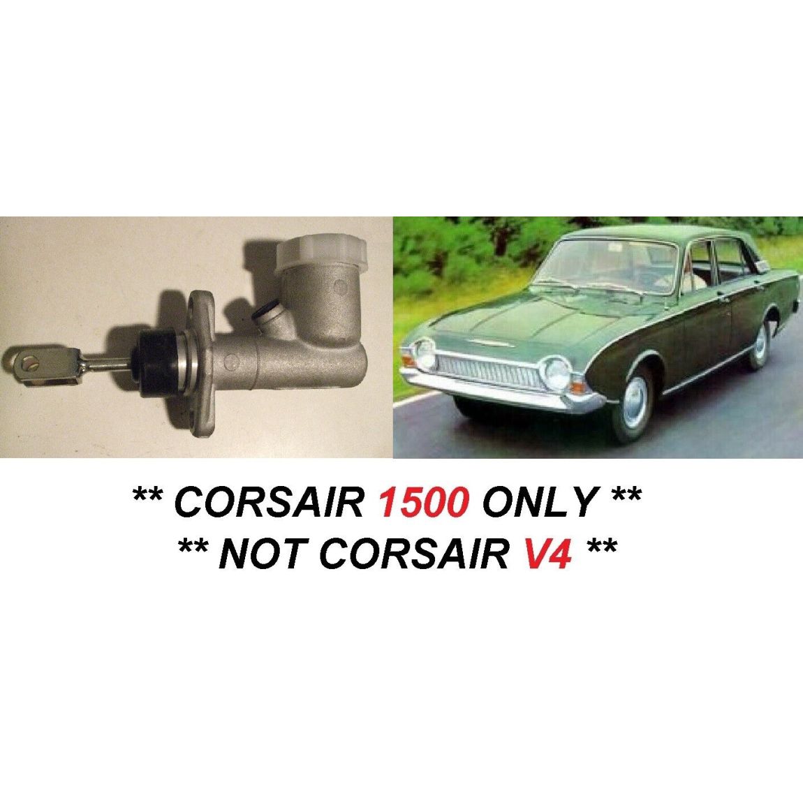 CLUTCH MASTER CYLINDER (Ford Consul Corsair 1500) (120e & GT) (1963- Sep 65 Only)