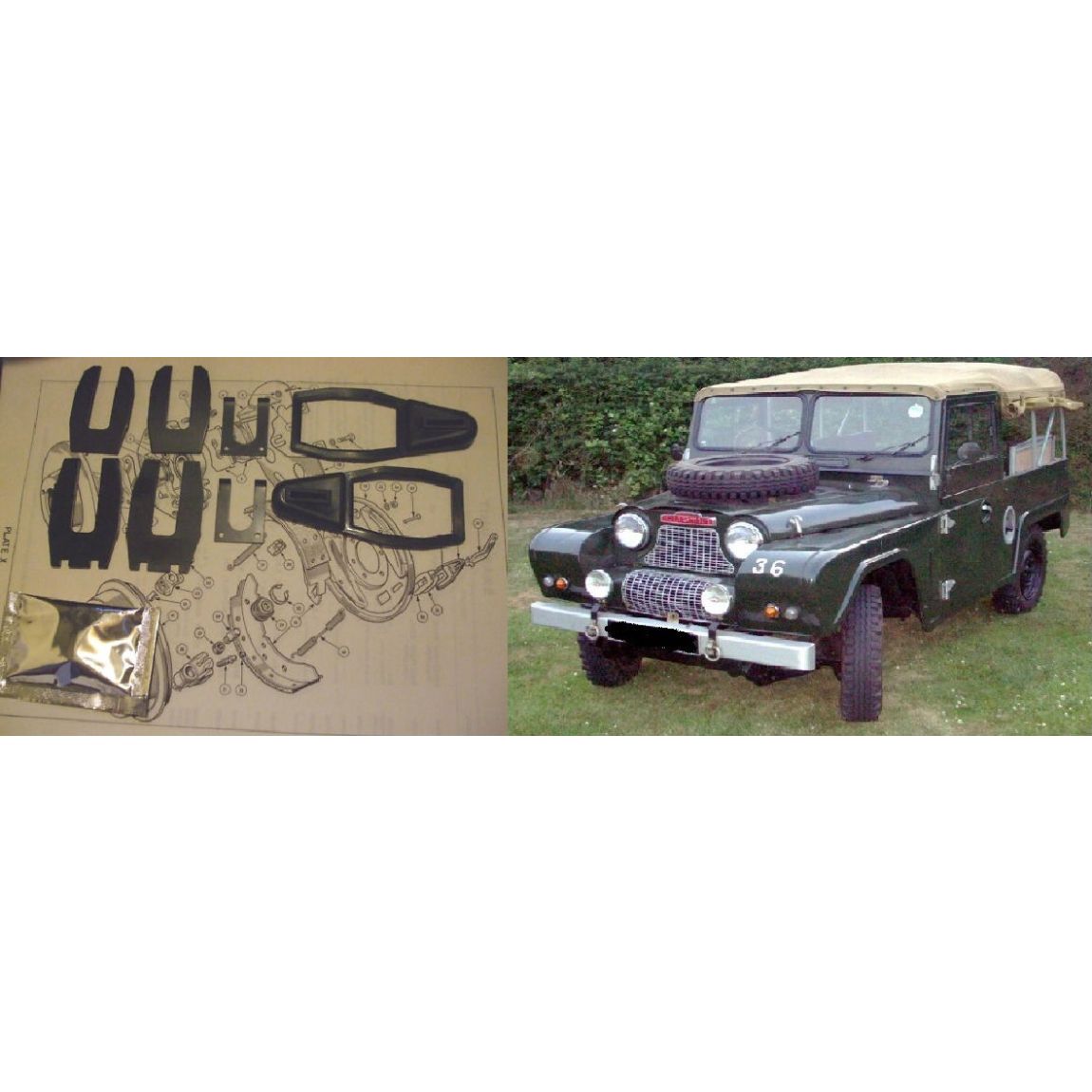 REAR BRAKE WHEEL CYLINDER CLIPS & GAITERS FITTING KITS (Austin Gipsy) (1958- 68) 