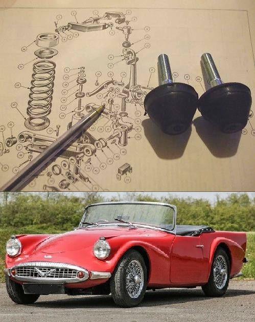 BUMP STOPS  FRONT SUSPENSION x2 (Daimler Dart) (1959- 64) 