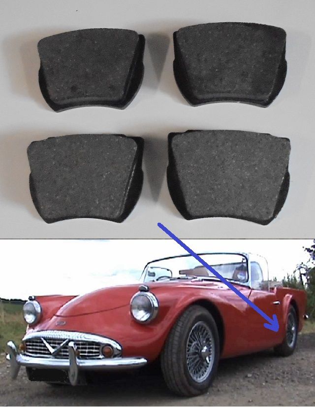 REAR BRAKE PADS SET (Daimler Dart SP250) (1959- 64)