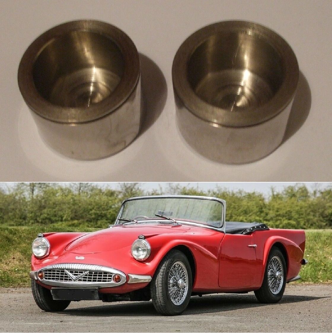 REAR BRAKE CALIPER PISTONS x2 (Daimler Dart SP250) (1959- 64) 