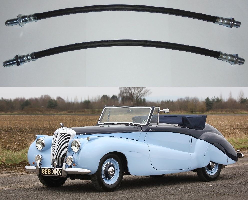 FRONT BRAKE HOSES x2 (Daimler DB18 & Consort) (**From 1948- 52**)  