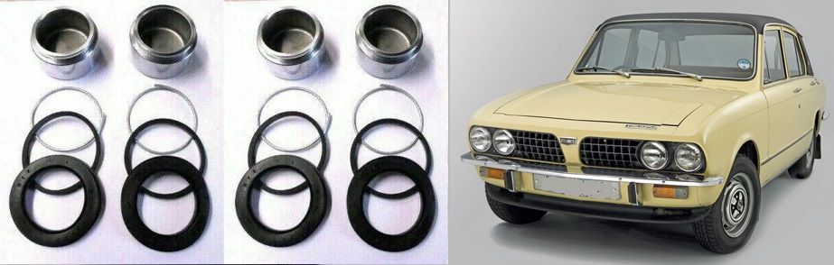 FRONT BRAKE CALIPER PISTONS & SEALS (Triumph Dolomite) (1300 & 1500) (1976- 80)