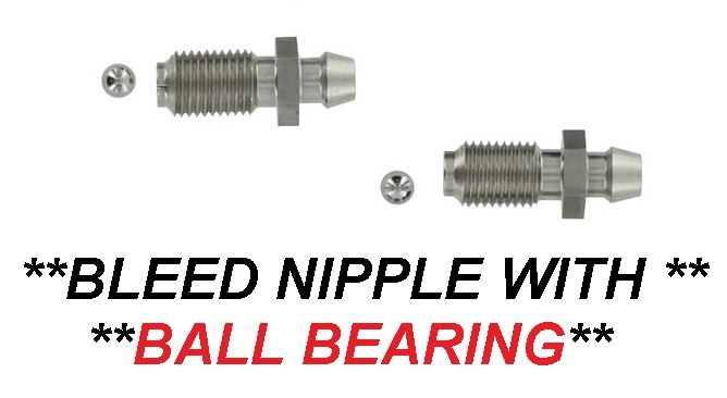 (FRONT or REAR) BRAKE CALIPER BLEED NIPPLES x2 (Daimler DR450 & Majestic) (1960- 68)