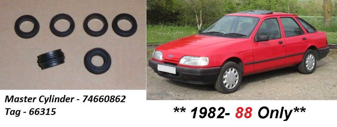 BRAKE MASTER CYLINDER REPAIR SEALS  KIT (Ford Sierra) (1982- 88 Only)  