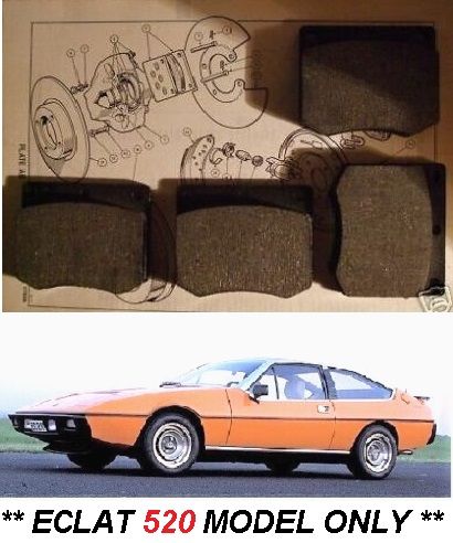 FRONT BRAKE PADS SET (Lotus Eclat) (2.0 Litre) (**520 Model Only**) (**1975- 80 Only**) 