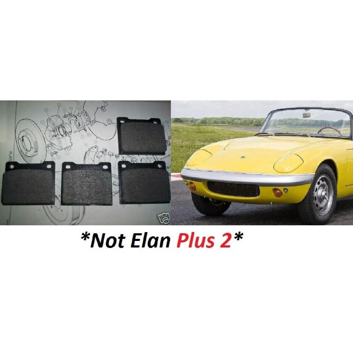 FRONT BRAKE PADS SET (Lotus Elan) (Ser. 234 & Sprint) (**From 1966- 74**) 