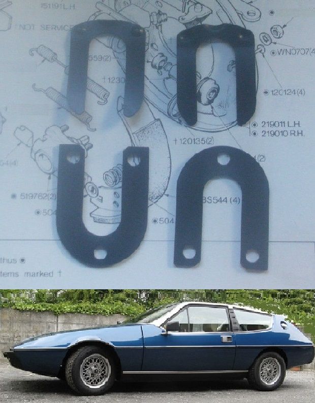 REAR BRAKE WHEEL CYLINDER FITTING HORSESHOE CLIPS x2 (Lotus Elite & Eclat) (1974- 82)