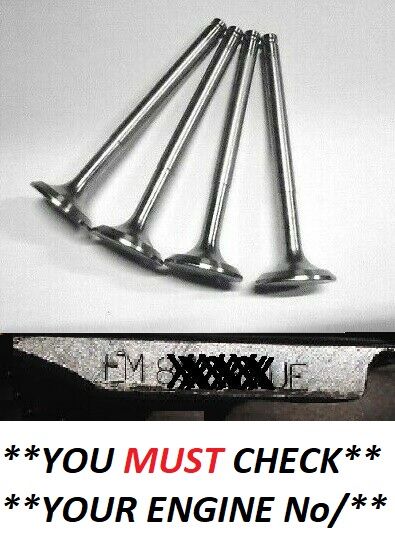 INLET VALVES x4 (Triumph Spitfire MkIV) (1300cc) (** See Eng No/ **) (** From Aug 71- 74 **)