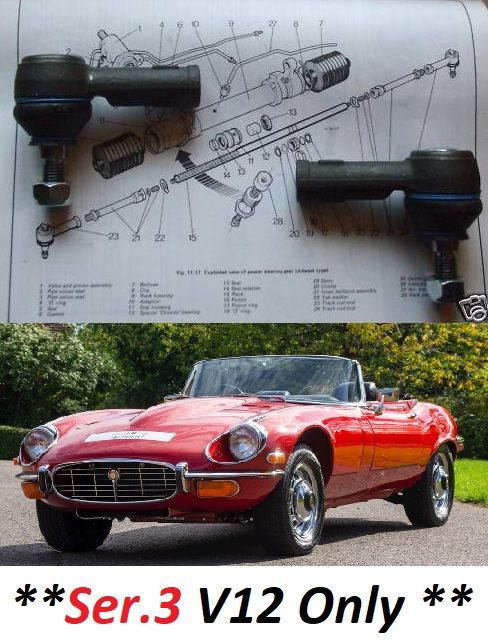 ** TRACK ROD ENDS x2 (Jaguar E Type) (Ser.3) (V12) (1971- 75) 