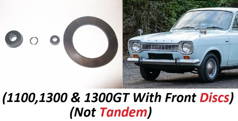 BRAKE MASTER CYLINDER REPAIR SEALS KIT (Ford Escort Mk1) (1100, 1300) (Single Line + Disc/Drums) (1968- 74) 