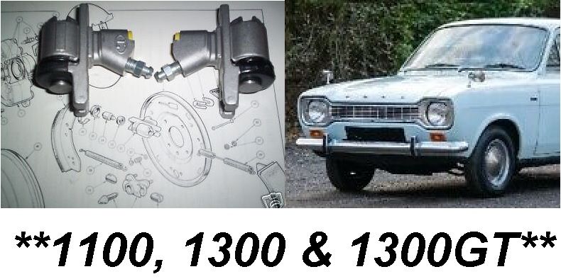 REAR BRAKE WHEEL CYLINDERS x2 (Ford Escort Mk1) (1100cc & 1300cc) (1968- 74)