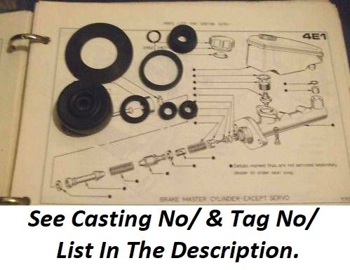 BRAKE MASTER CYLINDER REPAIR SEALS KIT (Ford Capri Mk2) (1300cc, No Servo) (1974- 78) 