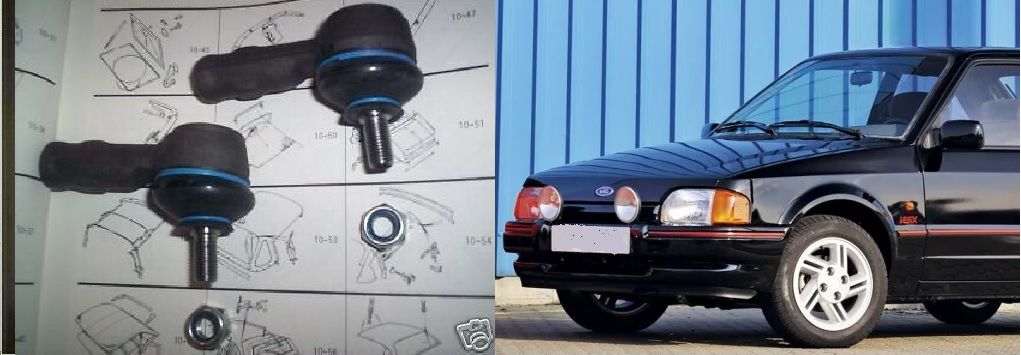 TRACK ROD ENDS x2 (Ford Escort Mk3 & Mk4)  (1980- 90) 