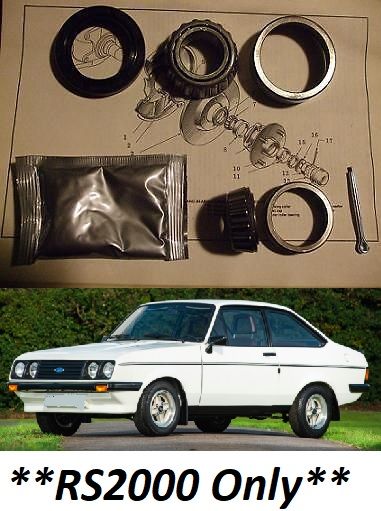 FRONT WHEEL HUB BEARING KIT x1 (Ford Escort Mk2) (**RS2000 Only**) (1975- 80) 