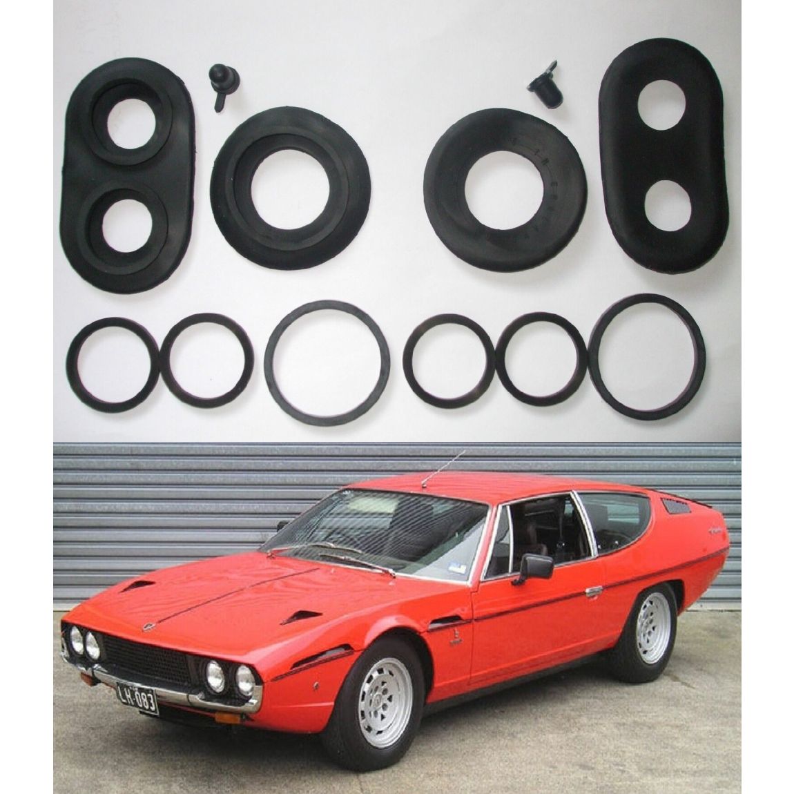 REAR BRAKE CALIPER REPAIR SEALS KITS x2 (Lamborghini Espada) (1968- 78)